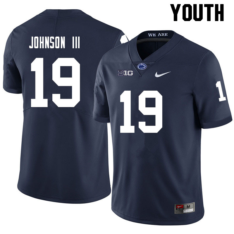 NCAA Nike Youth Penn State Nittany Lions Joseph Johnson III #19 College Football Authentic Navy Stitched Jersey BLO5498BT